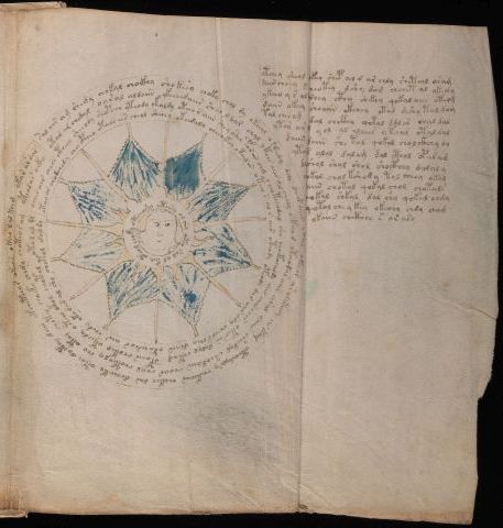 Astronomical diagram with sun face