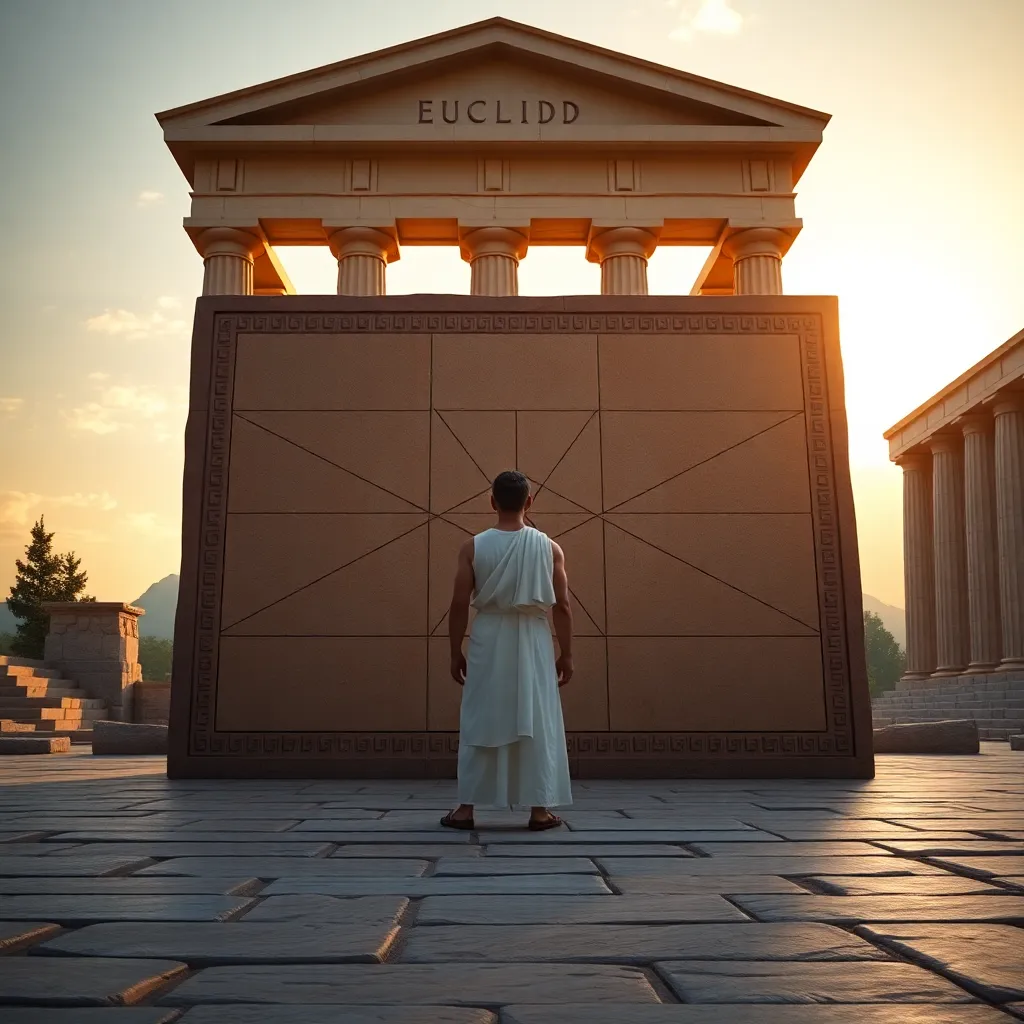 Euclid contemplating the parallel postulate