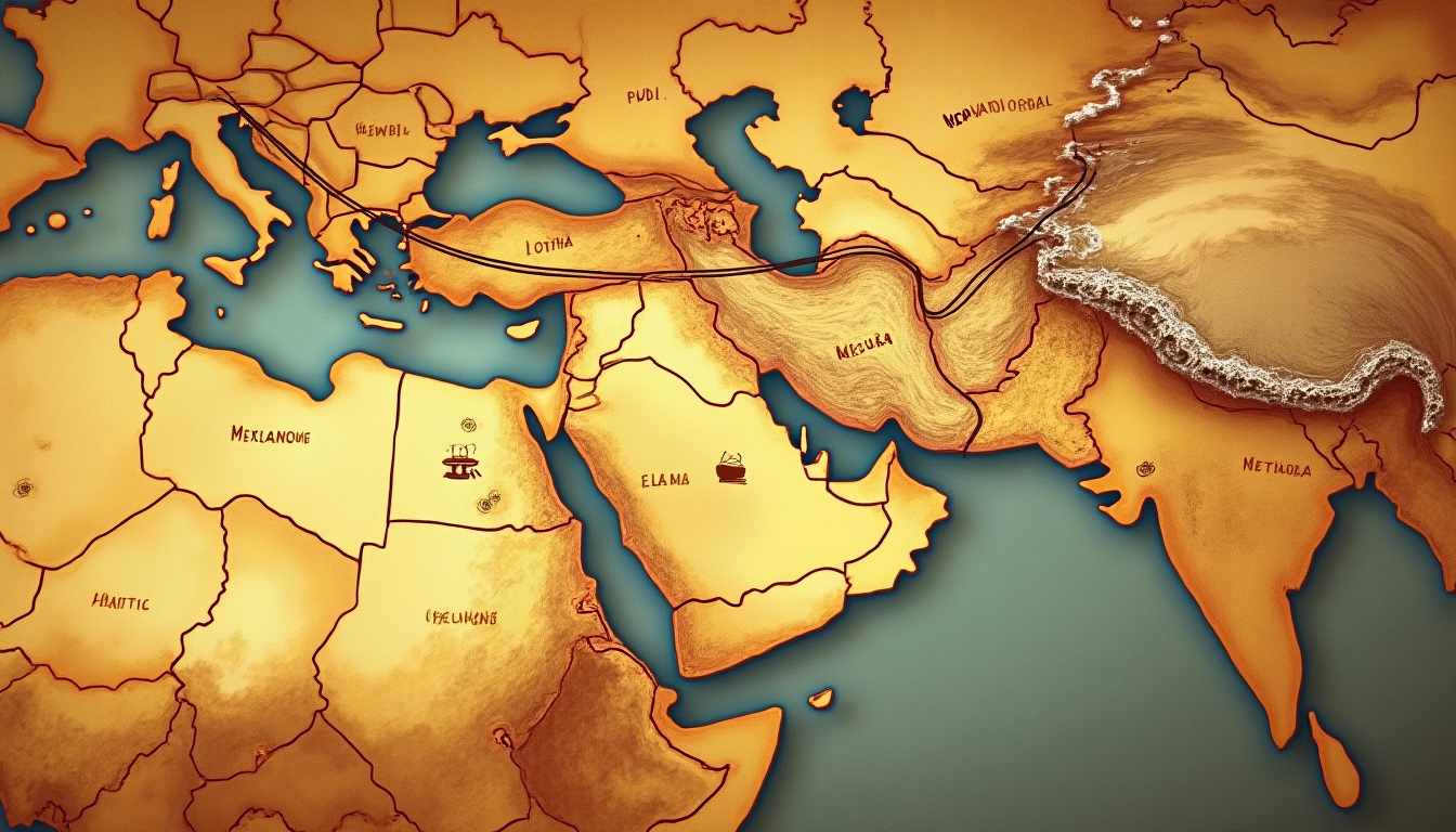 Ancient trade routes map